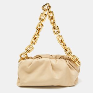 Bottega Veneta Beige Leather The Chain Pouch Bag, Shoulder Bags - Luxury Closet catalog