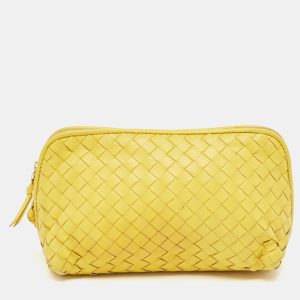 Bottega Veneta Yellow Leather Zip Pouch, Clutches & Special Occasion Bags - Luxury Closet catalog