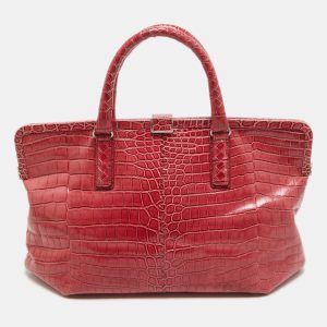 Bottega Veneta Pink Crocodile Frame Tote, Tote Handbags - Luxury Closet catalog