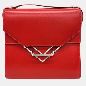 Bottega Veneta Red Leather Clip Shoulder Bag, Handbags - Luxury Closet catalog