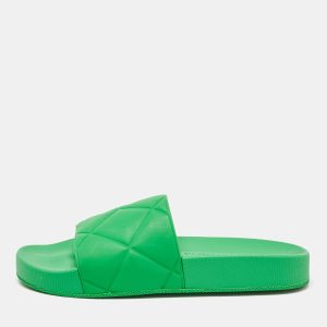 Bottega Veneta Green Rubber Pool Slides Size 35, Sandals - Luxury Closet catalog