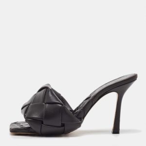 Bottega Veneta Dark Brown Intrecciato Leather Lido Slide Sandals Size 37, Sandals - Luxury Closet catalog