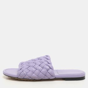 Bottega Veneta Purple Intrecciato Leather Slide Sandals Size 37, Sandals - Luxury Closet catalog