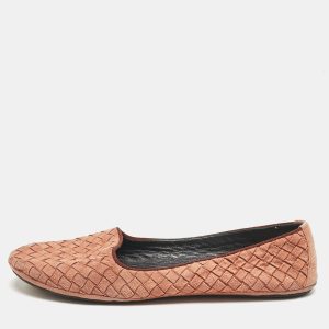 Bottega Veneta Pink Intrecciato Suede Ballet Flats Size 39, Flats - Luxury Closet catalog