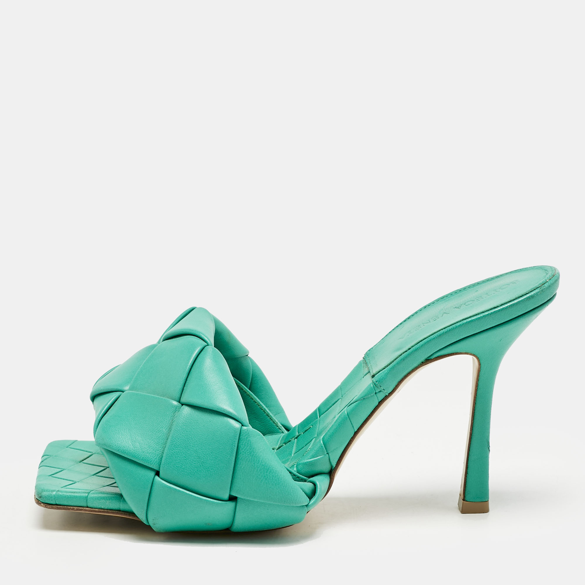 Bottega Veneta Blue Leather Lido Slide Sandals Size 39, Sandals - Luxury Closet catalog