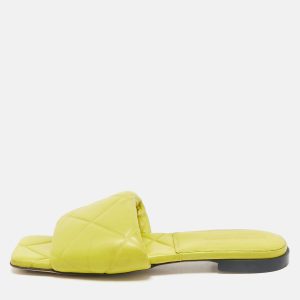 Bottega Veneta Lime Green Quilted Leather Lido Flats Size 37, Flats - Luxury Closet catalog