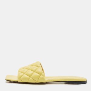 Bottega Veneta Lemon Quilted Leather Lido Flat Sandals Size 41, Sandals - Luxury Closet catalog