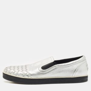 Bottega Veneta Silver Intrecciato Leather Dodger Slip On Sneakers Size 40, Athletic Shoes & Sneakers - Luxury Closet catalog