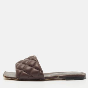 Bottega Veneta Brown Quilted Leather Lido Flats Size 37, Sandals - Luxury Closet catalog