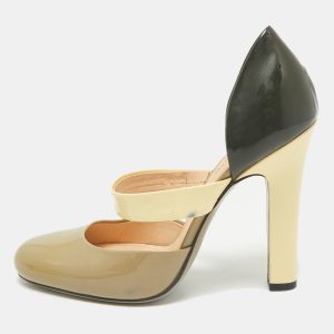 Bottega Veneta Green/Black Patent Leather Mary Jane Pumps Size 37, Pumps - Luxury Closet catalog