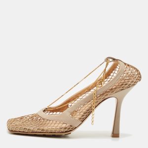 Bottega Veneta Beige Leather and Mesh Strech Pumps Size 35, Pumps - Luxury Closet catalog
