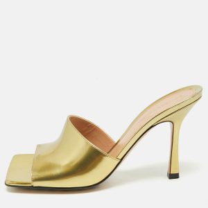 Bottega Veneta Gold Quilted Leather Lido Slide Sandals Size 39, Sandals - Luxury Closet catalog
