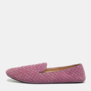 Bottega Veneta Light Purple Intrecciato Suede Smoking Slippers Size 40, Loafers & Slip-Ons - Luxury Closet catalog