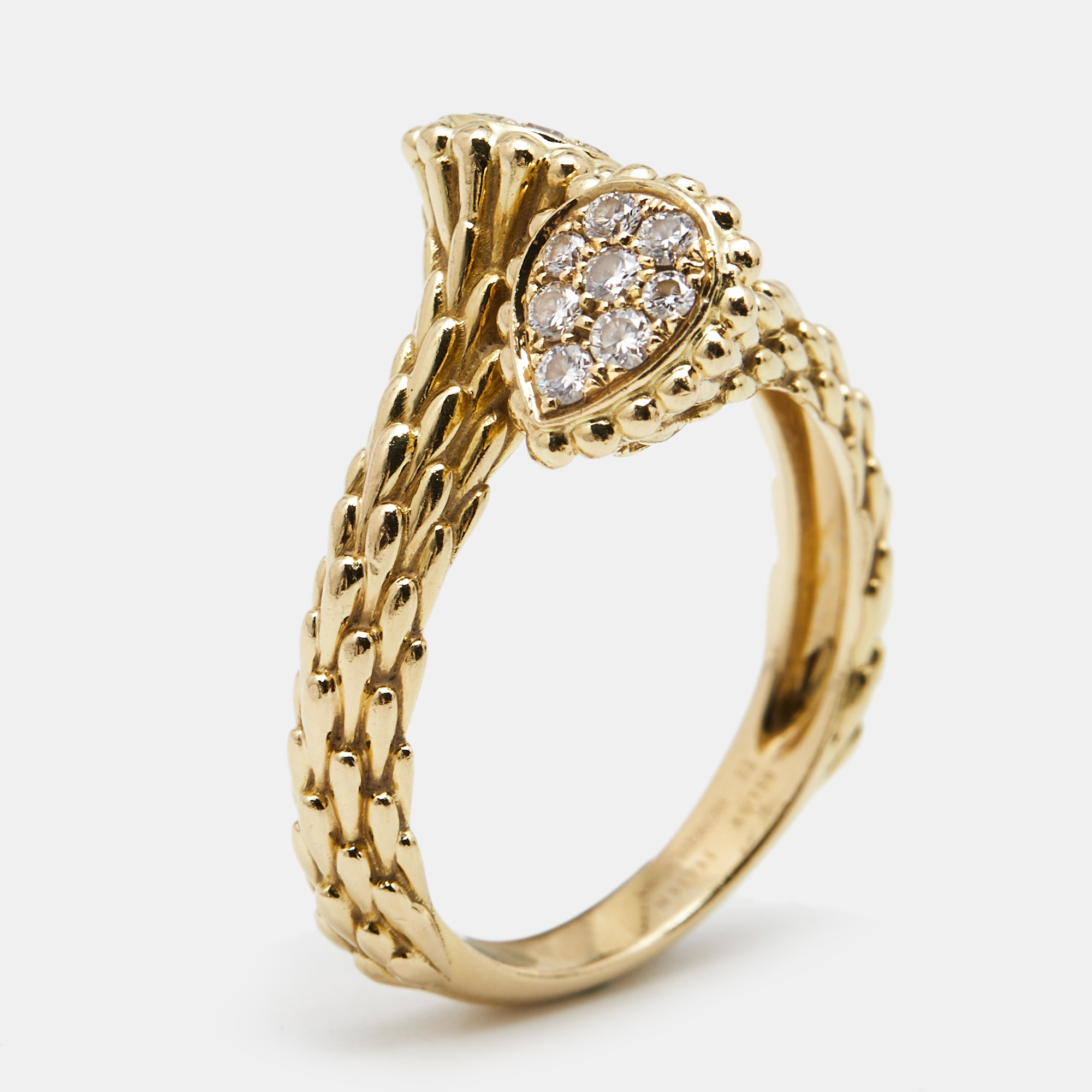 Boucheron Serpent Boheme Toi et Moi XS Motif Diamond 18k Yellow Gold Ring Size 53, Rings - Luxury Closet catalog