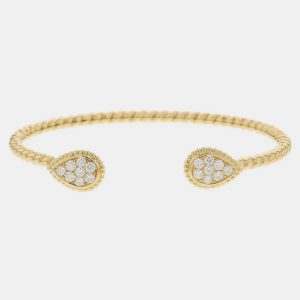 Boucheron 18K Yellow Gold and Diamond Serpent Boheme Twin Motif Bangle Bracelet, Bracelets - Luxury Closet catalog