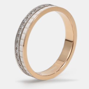 Boucheron Quatre White Edition Diamond Ceramic 18k White/Yellow Gold Wedding Band 56, Rings - Luxury Closet catalog