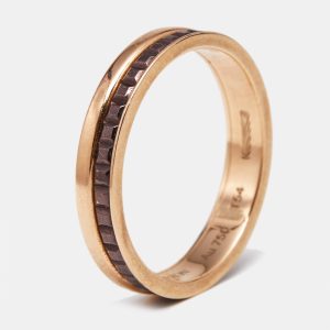 Boucheron Quatre Classique Brown PVD 18k Rose Gold Wedding Band Ring Size 54, Rings - Luxury Closet catalog