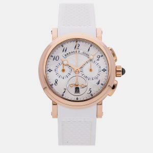 Breguet Marine Chronograph 8827BR/52/586 Automatic Rose Gold Mother of Pearl Dial Women's Wristwatch 34.6mm, Watches - Luxury Closet catalog