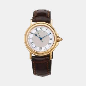 Breguet White 18k Yellow Gold Marine 3400BA Automatic Women's Wristwatch 35.5mm, Watches - Luxury Closet catalog