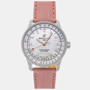 Breitling Navitimer A17395211A1P3 Automatic White Shell Stainless Steel Women&rsquo;s Wristwatch 35mm, Watches - Luxury Closet catalog