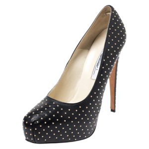 Brian Atwood Black Leather Studded Platform Pumps Size 38.5, Pumps - Luxury Closet catalog
