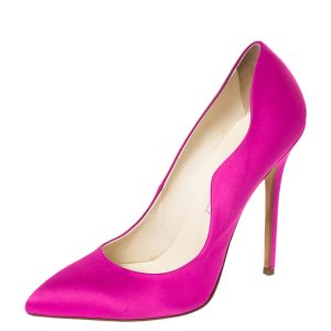 Brian Atwood Fuchsia Satin Besame Pumps Size 37, Pumps - Luxury Closet catalog