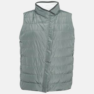 Brunello Cucinelli Grey Synthetic Puffer Down Vest L, Coats & Jackets - Luxury Closet catalog