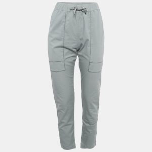 Brunello Cucinelli  Blue Gabardine Monili Detail Trousers S, Clothing - Luxury Closet catalog