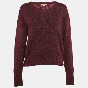 Burberry Brit Purple Cotton and Wool Knit Full Sleeve Sweater M, Sweaters & Cardigans - Luxury Closet catalog