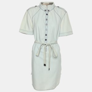 Burberry Brit Washed Blue Cotton Belted Dress L, Dresses - Luxury Closet catalog