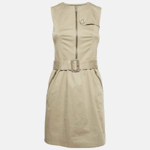 Burberry London Beige Cotton Belted Sleeveless Mini Dress S, Dresses - Luxury Closet catalog
