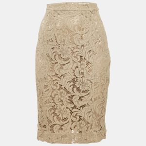 Burberry Beige Lace Knee-Length Skirt S, Skirts - Luxury Closet catalog