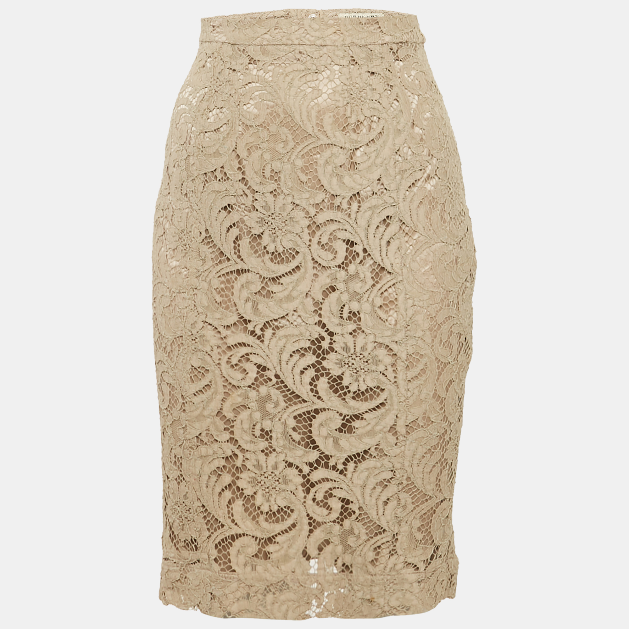 Burberry Beige Lace Knee-Length Skirt S, Skirts - Luxury Closet catalog