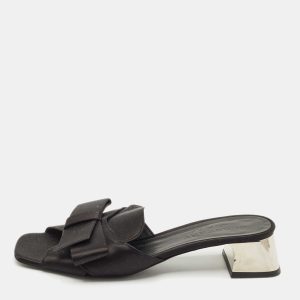 Burberry London Black Satin Bow Slide Sandals Size 41, Sandals - Luxury Closet catalog