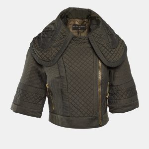 Burberry Prorsum Greenish Grey Synthetic Quilted Zip-Up Jacket M, Coats & Jackets - Luxury Closet catalog