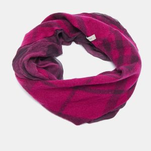 Burberry Purple Checks Wool and Silk Neck Warmer, Scarves & Shawls - Luxury Closet catalog