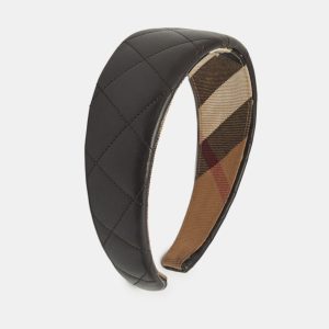Burberry Brown Quilted Leather Headband, Apparel & Accessories - Luxury Closet catalog