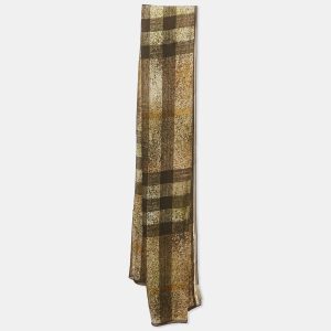 Burberry Green Checks Satin Silk Scarf, Scarves & Shawls - Luxury Closet catalog