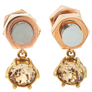 Burberry Two Tone Crystal Nut & Bolt Drop Earrings, Jewelry - Luxury Closet catalog