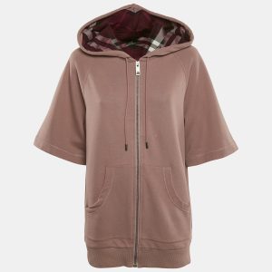 Burberry Pink Cotton Hooded Zip-Up Oversized Jacket XS, Coats & Jackets - Luxury Closet catalog
