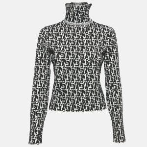 Burberry Black Jacquard Knit Turtle Neck B-Charm Sweater XS, Sweaters & Cardigans - Luxury Closet catalog