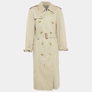 Burberrys' Vintage Beige Cotton Double Breasted Belted Trench Coat XL, Coats & Jackets - Luxury Closet catalog