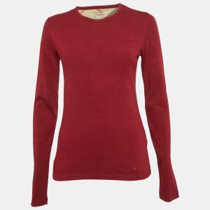 Burberry Red Cotton Full Sleeve T-Shirt S, Shirts & Tops - Luxury Closet catalog