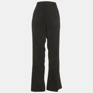 Burberry Black Wool Crepe Flared Trousers M, Clothing - Luxury Closet catalog