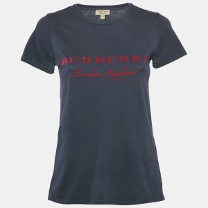Burberry Blue/Red Cotton Crew Neck T-Shirt XS, Shirts & Tops - Luxury Closet catalog