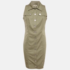 Burberry Green Cotton Sleeveless Mini Dress M, Dresses - Luxury Closet catalog
