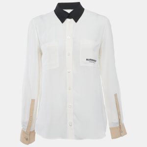 Burberry Natural White Button Front Annette Shirt S, Shirts & Tops - Luxury Closet catalog