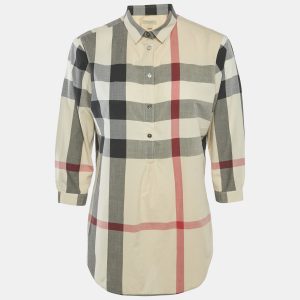 Burberry Brit Beige Checks Cotton Tunic S, Shirts & Tops - Luxury Closet catalog