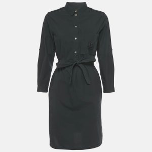 Burberry Navy Blue Cotton Belted Mini Dress M, Dresses - Luxury Closet catalog