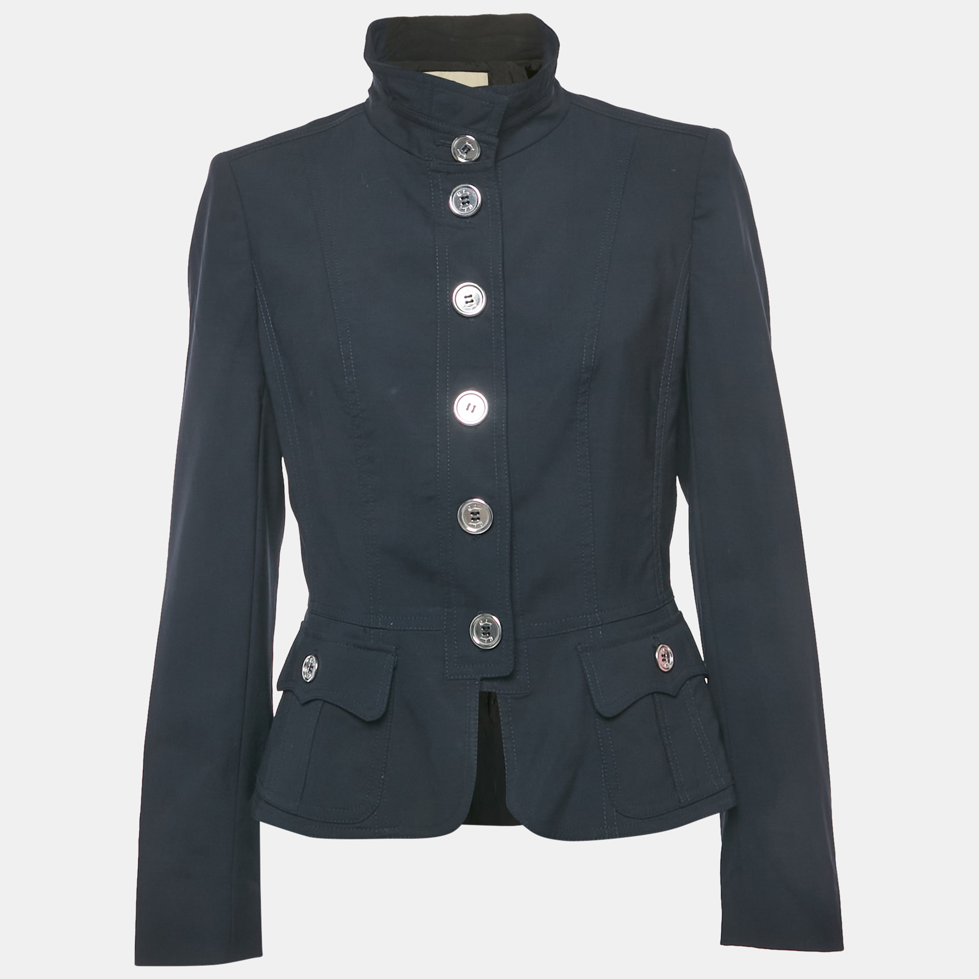 Burberry Navy Blue Cotton Button Front Jacket M, Coats & Jackets - Luxury Closet catalog